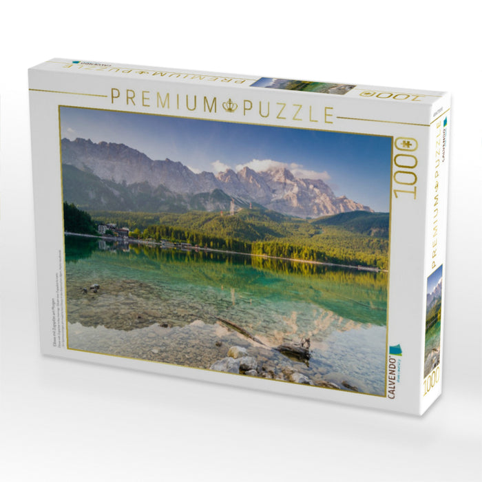 Eibsee mit Zugspitze am Morgen - CALVENDO Foto-Puzzle'