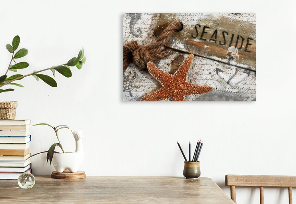 Premium Textil-Leinwand Am Strand