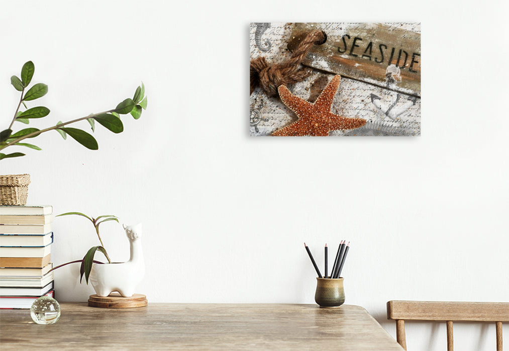 Premium Textil-Leinwand Am Strand