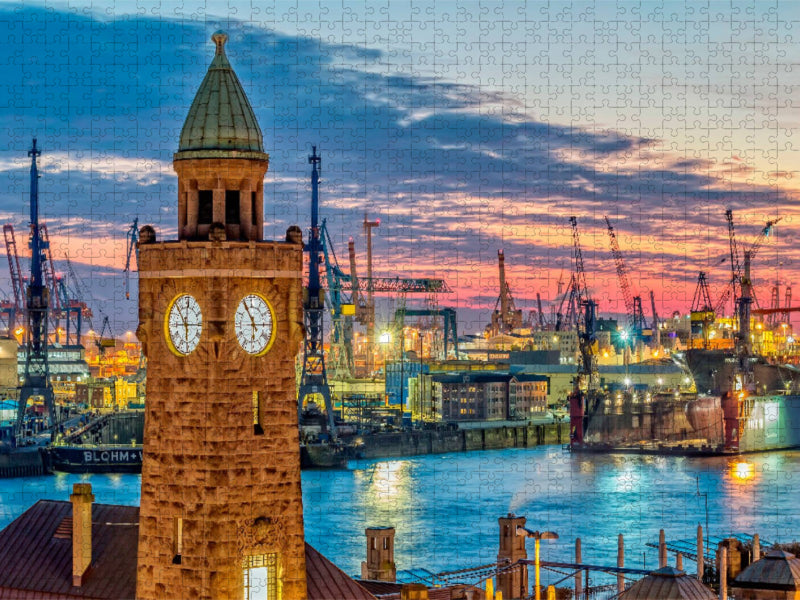 Hamburg Landungsbrücken - CALVENDO Foto-Puzzle'