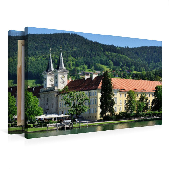 Premium Textil-Leinwand Schloss Tegernsee