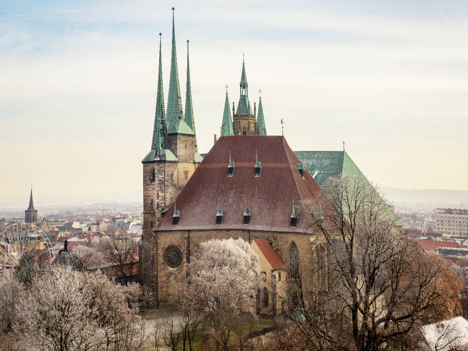 Erfurt. Severi-Kirche und Dom St. Marien. - CALVENDO Foto-Puzzle'