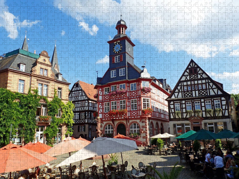 Der Marktplatz in Heppenheim an der Bergstraße - CALVENDO Foto-Puzzle'