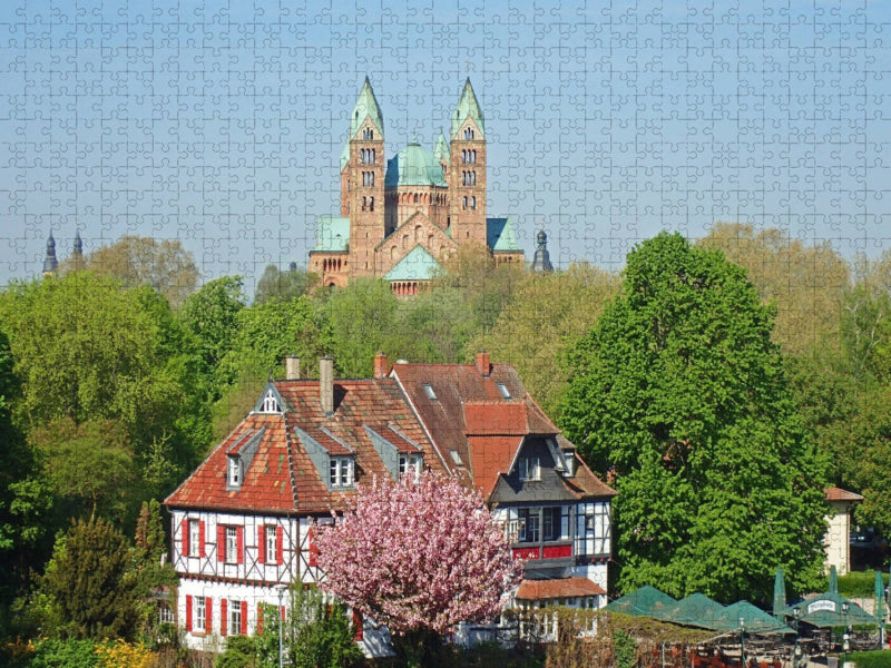 Blick auf den Kaiserdom in Speyer am Rhein - CALVENDO Foto-Puzzle'