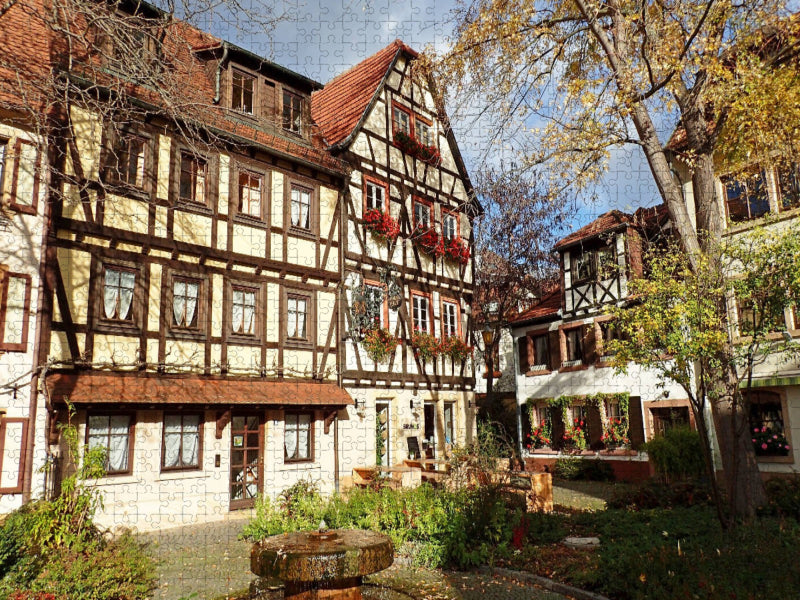 Brunnenanlage in der Zwerchgasse in Neustadt an der Weinstraße - CALVENDO Foto-Puzzle'