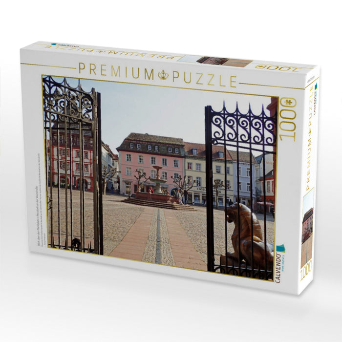 Blick über den Marktplatz in Neustadt an der Weinstraße - CALVENDO Foto-Puzzle'