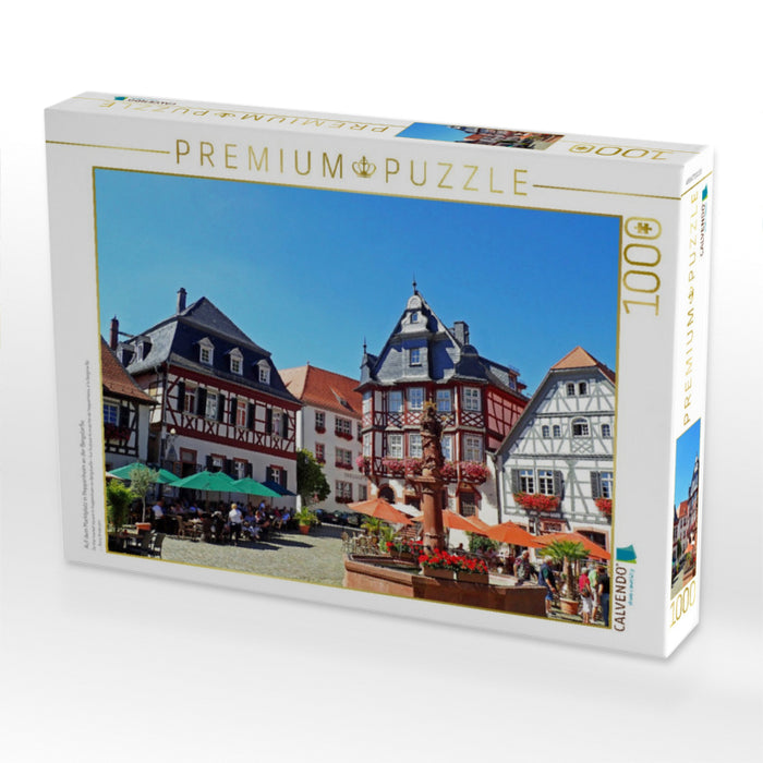 Auf dem Marktplatz in Heppenheim an der Bergstarße - CALVENDO Foto-Puzzle'