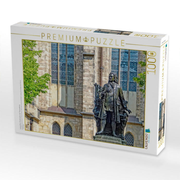 Leipzig Bach-Denkmal bei der Thomaskirche - CALVENDO Foto-Puzzle'