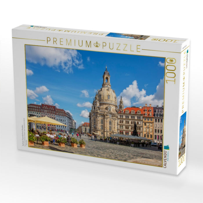 Sachsen, Frauenkirche in Dresden - CALVENDO Foto-Puzzle'
