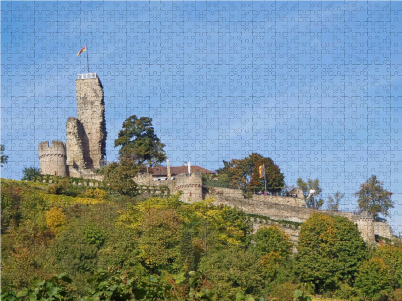 Die Wachtenburg in Wachenheim an der Weinstraße 1000 Teile Puzzle quer - CALVENDO Foto-Puzzle'