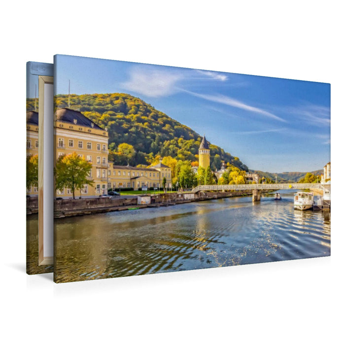Premium Textil-Leinwand Bad Ems an der Lahn