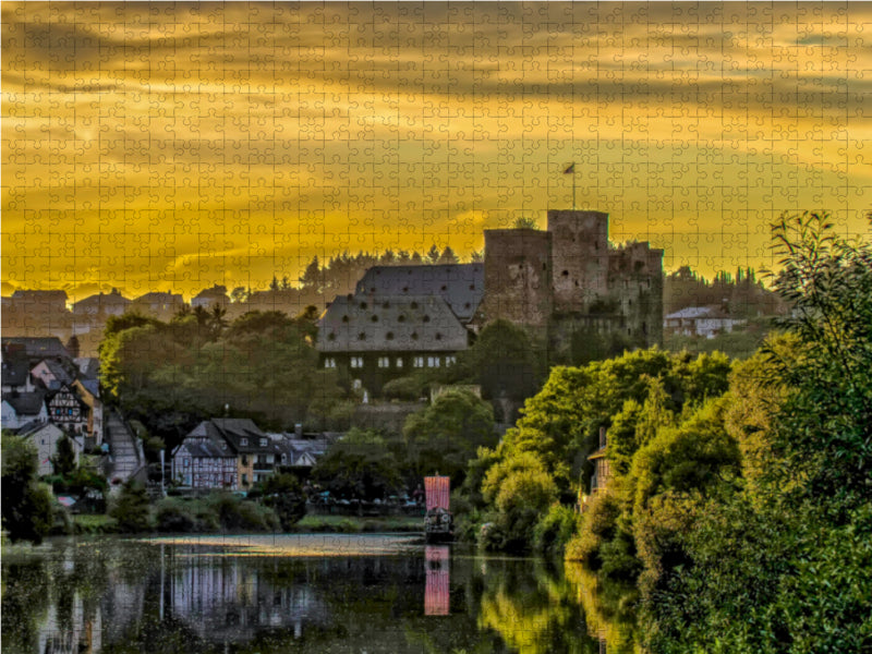 Burg Runkel an der Lahn 1000 Teile Puzzle quer - CALVENDO Foto-Puzzle'