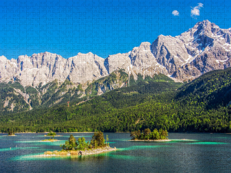Eibsee mit Zuspitzmassiv - CALVENDO Foto-Puzzle'