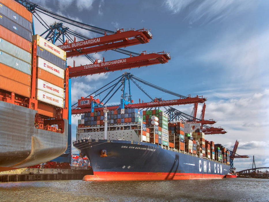 Containerschiff am Burchardkai - CALVENDO Foto-Puzzle'