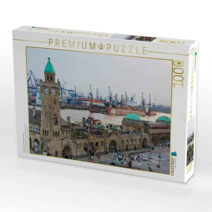 Die St.Pauli Landungsbrücken - CALVENDO Foto-Puzzle'