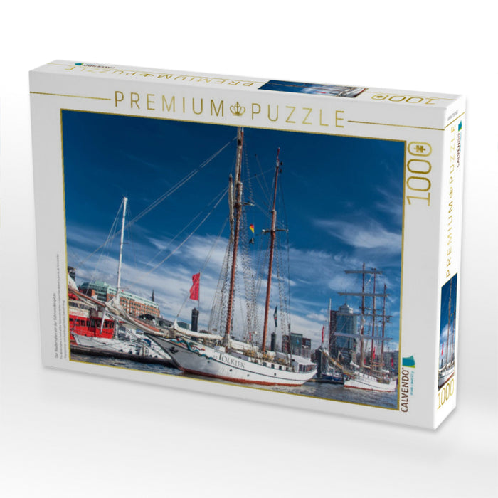 Der Niederhafen vor der Kehrwiederspitze - CALVENDO Foto-Puzzle'
