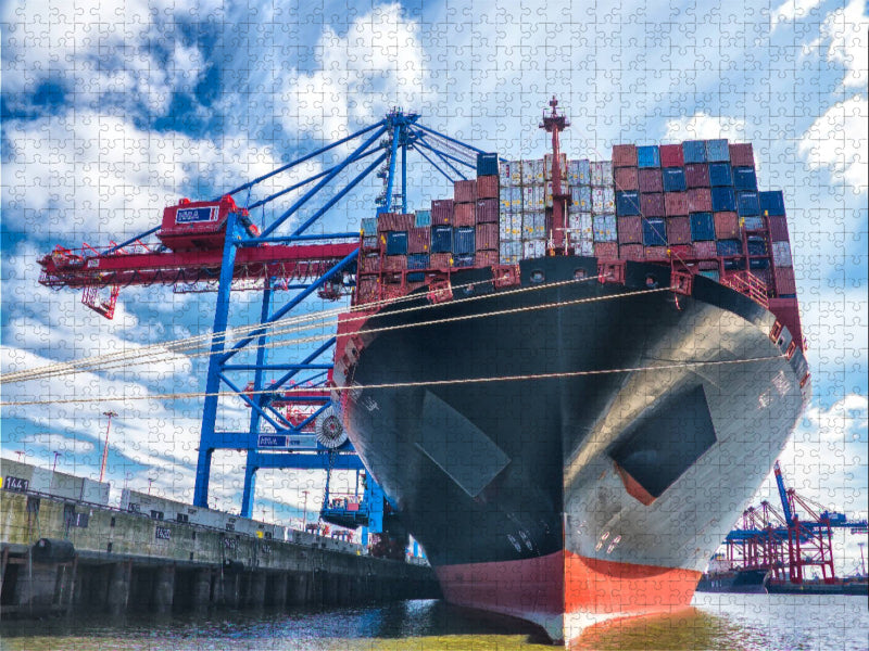Die Tahima - eines der größten Containerschiffe der Welt - CALVENDO Foto-Puzzle'