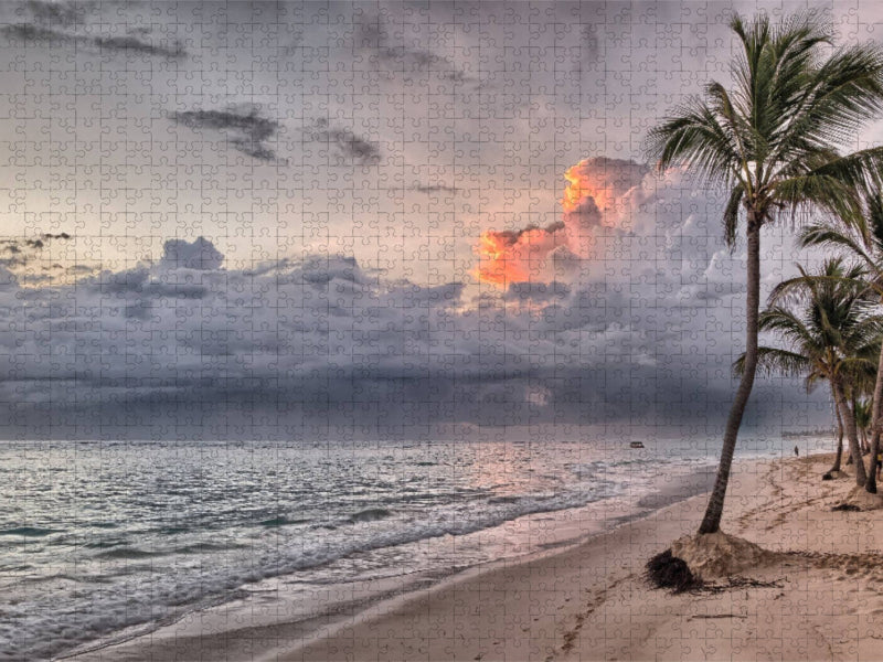 Palmenstrand in der Karibik - CALVENDO Foto-Puzzle'
