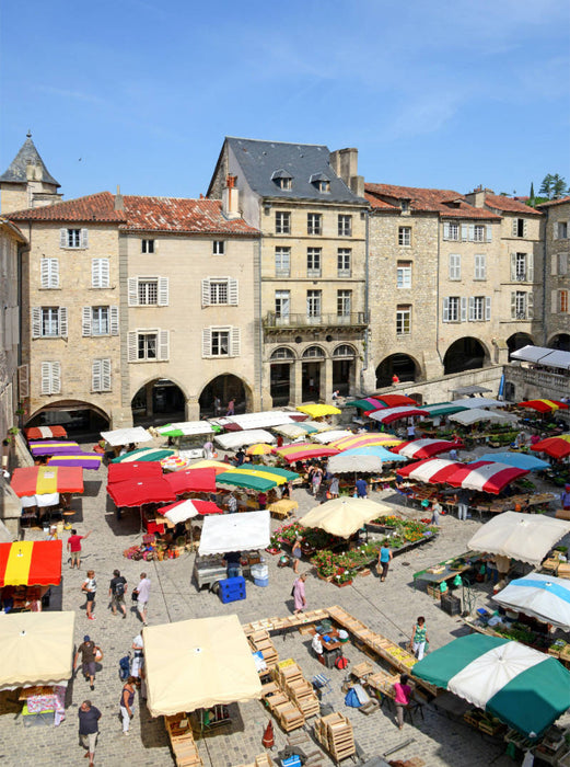 Markt von Villefranche de Rouergue - CALVENDO Foto-Puzzle'