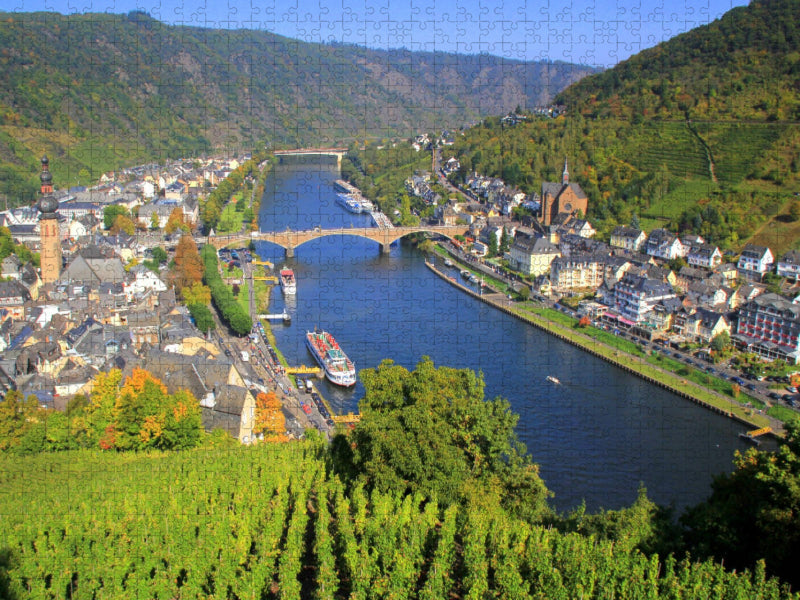 Blick von der Reichsburg in Cochem - CALVENDO Foto-Puzzle'