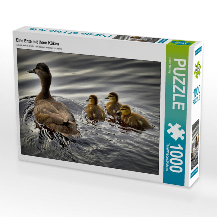 Eine Ente mit ihren Küken 1000 Teile Puzzle quer - CALVENDO Foto-Puzzle'