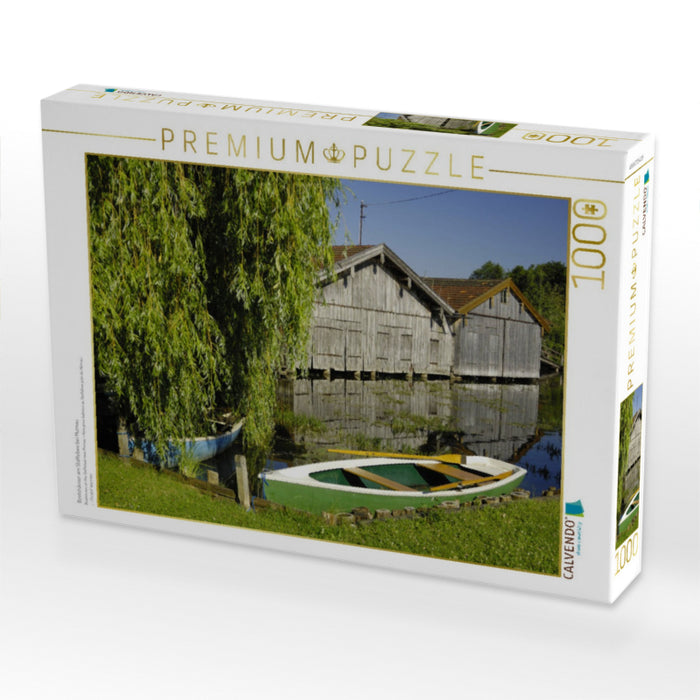 Bootshäuser am Staffelsee bei Murnau - CALVENDO Foto-Puzzle'