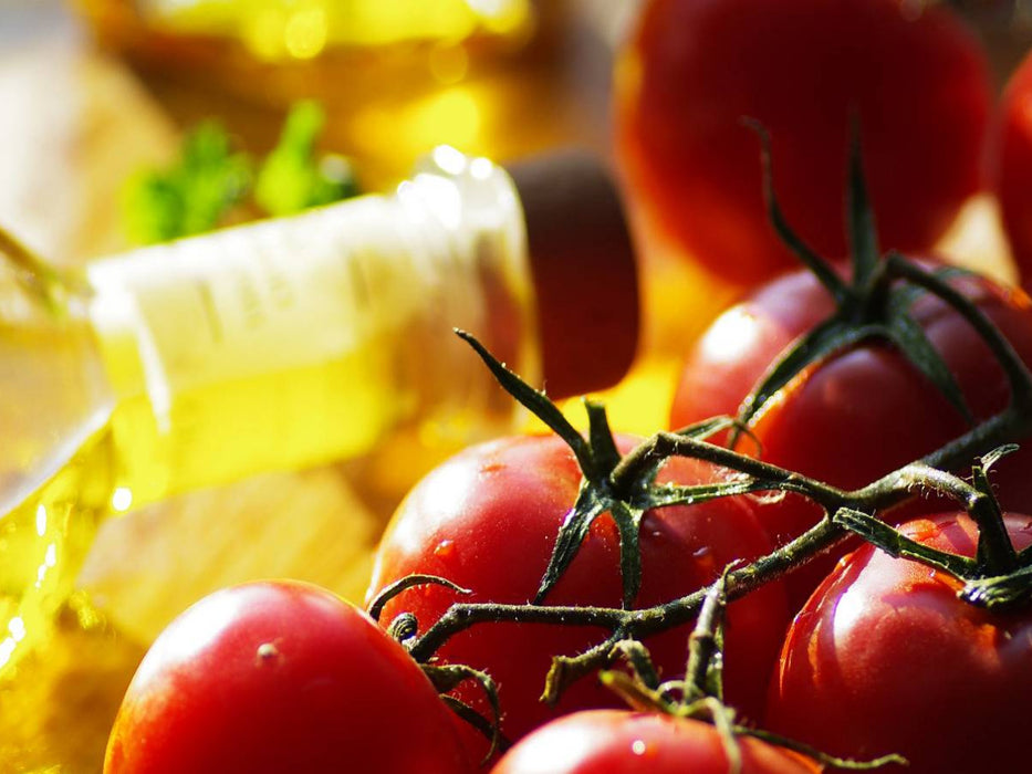 Wunderbar frische Tomaten an Olivenöl - CALVENDO Foto-Puzzle'