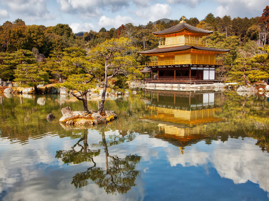 Goldener Pavillon Kinkakuji 1000 Teile Puzzle quer - CALVENDO Foto-Puzzle'