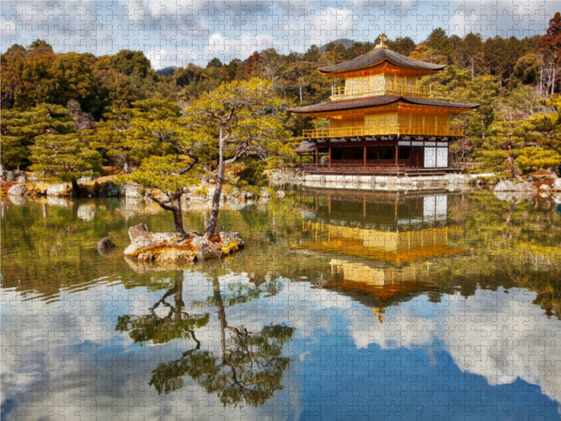 Goldener Pavillon Kinkakuji 1000 Teile Puzzle quer - CALVENDO Foto-Puzzle'