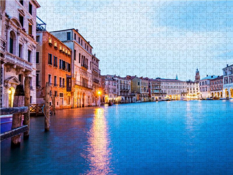 Venedig - Abendstimmung am Canal Grande 1000 Teile Puzzle quer - CALVENDO Foto-Puzzle'