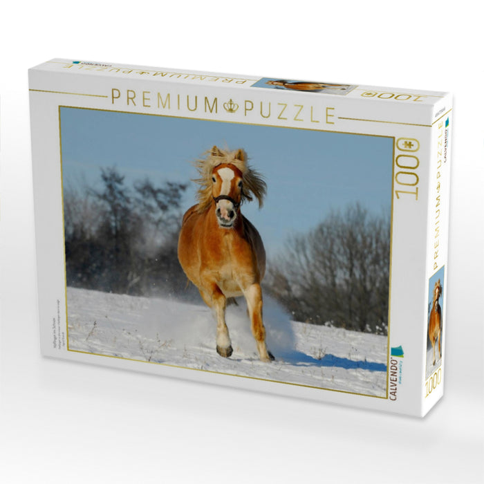Haflinger im Schnee - CALVENDO Foto-Puzzle'