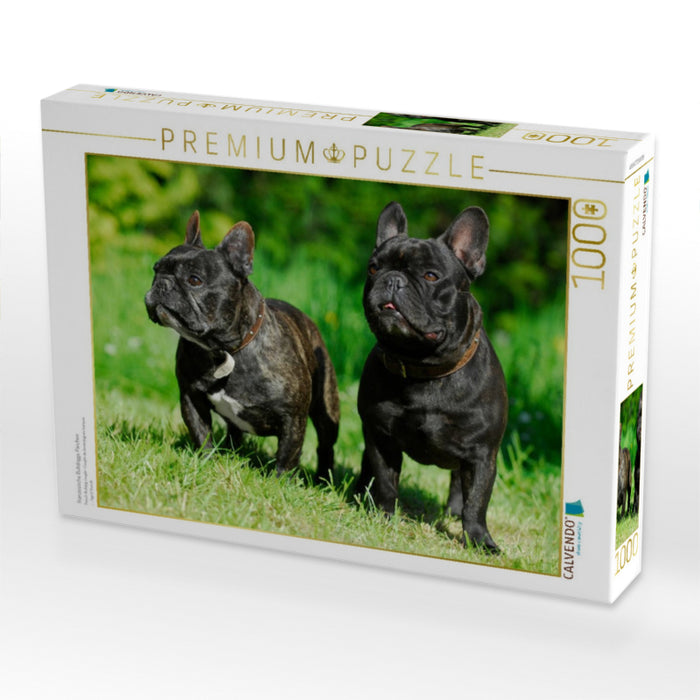 Französische Bulldogge Pärchen - CALVENDO Foto-Puzzle'