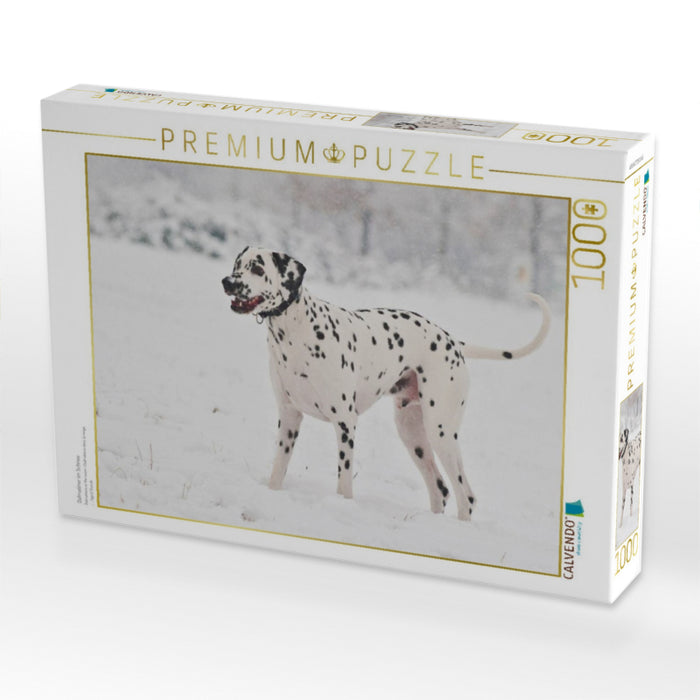 Dalmatiner im Schnee - CALVENDO Foto-Puzzle'