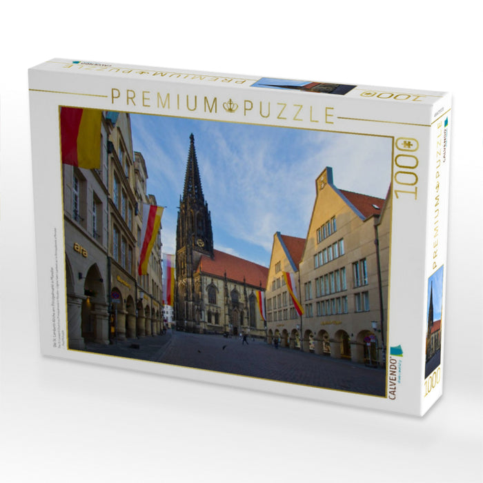 Die St. Lamberti-Kirche am Prinzipalmarkt in Münster - CALVENDO Foto-Puzzle'