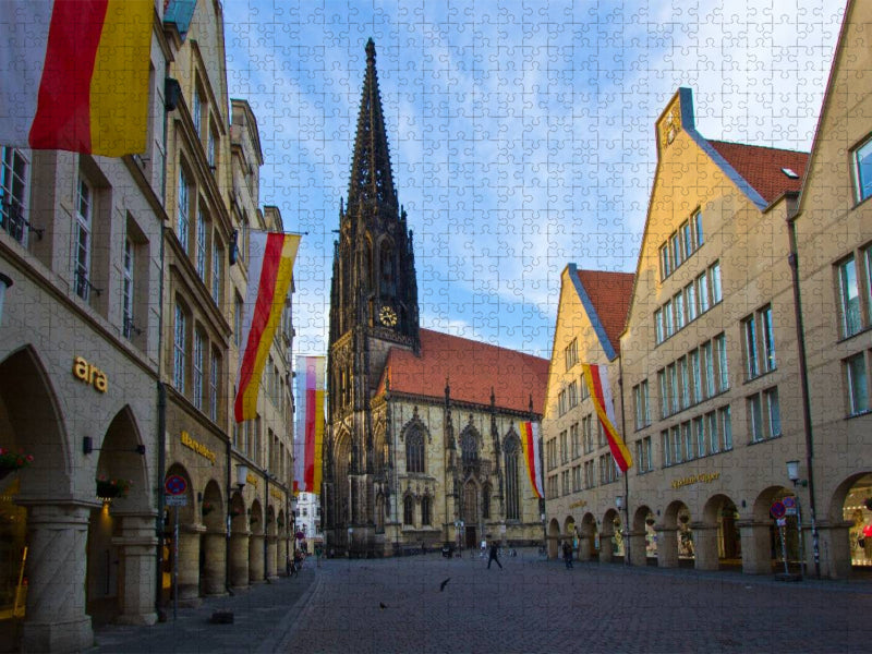 Die St. Lamberti-Kirche am Prinzipalmarkt in Münster - CALVENDO Foto-Puzzle'