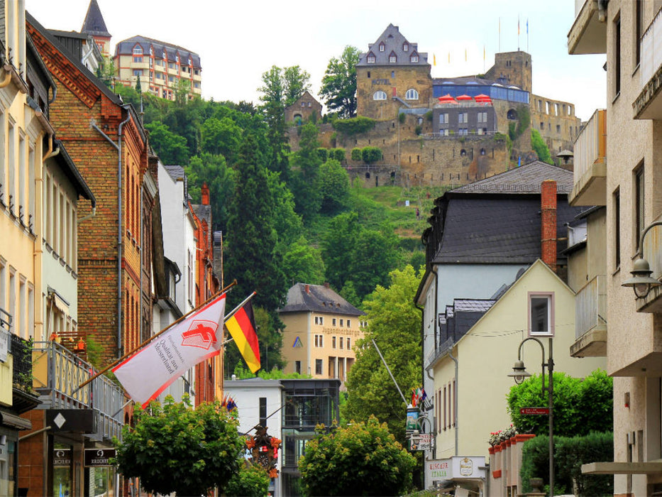 St. Goar am Mittelrhein mit Blick auf die Burg Rheinfels - CALVENDO Foto-Puzzle'