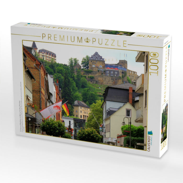 St. Goar am Mittelrhein mit Blick auf die Burg Rheinfels - CALVENDO Foto-Puzzle'