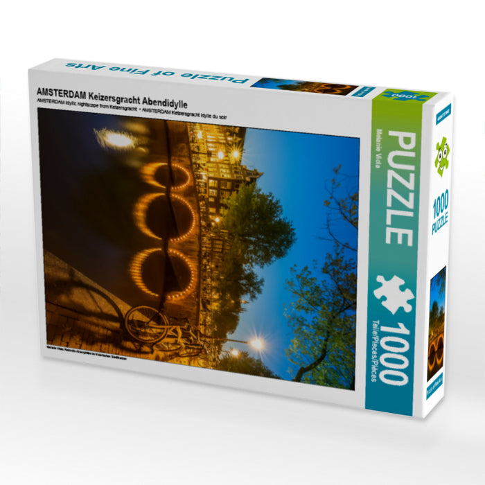 AMSTERDAM Keizersgracht Abendidylle 1000 Teile Puzzle hoch - CALVENDO Foto-Puzzle'