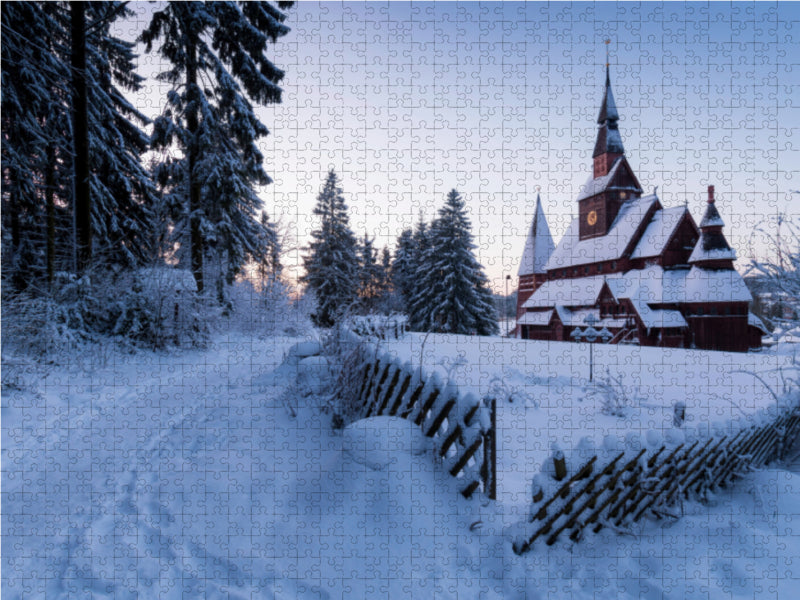 Stave church in Hahnenklee-Bockswiese - CALVENDO photo puzzle 