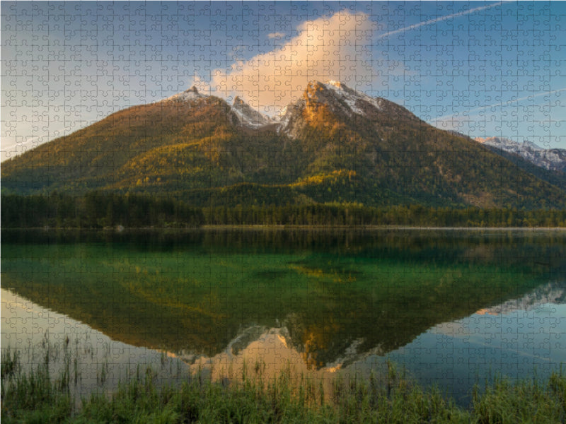 Hintersee and Hochkalter in Ramsau - CALVENDO photo puzzle 