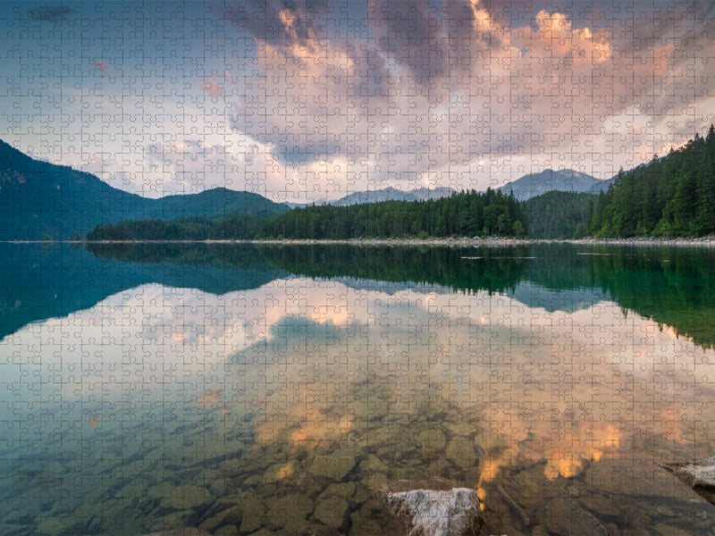 Morgen am Eibsee - CALVENDO Foto-Puzzle'