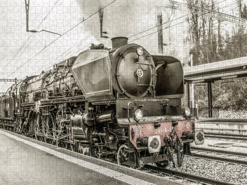 Dampflokomotive 241 A 65 - CALVENDO Foto-Puzzle'