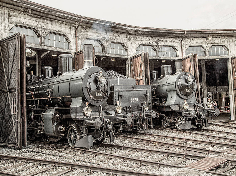 Dampflokomotiven 2978,1367 und 705 - CALVENDO Foto-Puzzle'