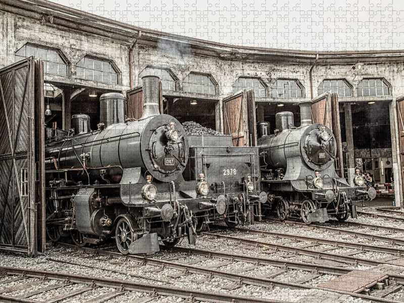 Dampflokomotiven 2978,1367 und 705 - CALVENDO Foto-Puzzle'
