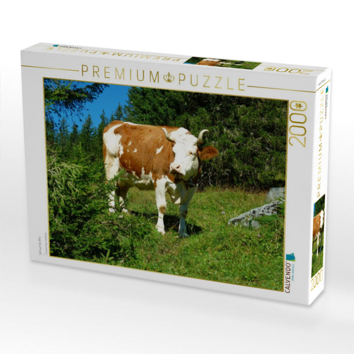 Kuh auf der Alm - CALVENDO Foto-Puzzle'