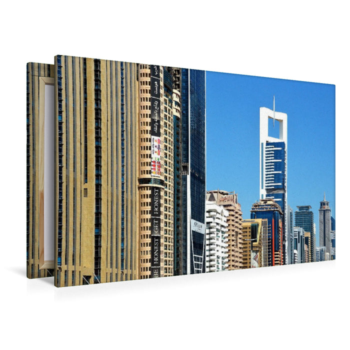 Premium Textil-Leinwand Piano Like Building