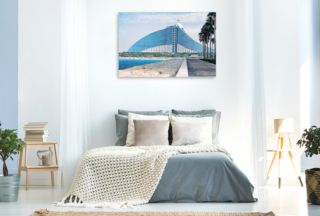 Premium Textil-Leinwand Premium Textil-Leinwand 120 cm x 80 cm quer Jumeirah Beach Hotel