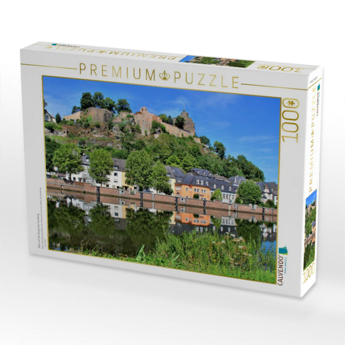 Blick auf die Burgruine Saarburg - CALVENDO Foto-Puzzle'