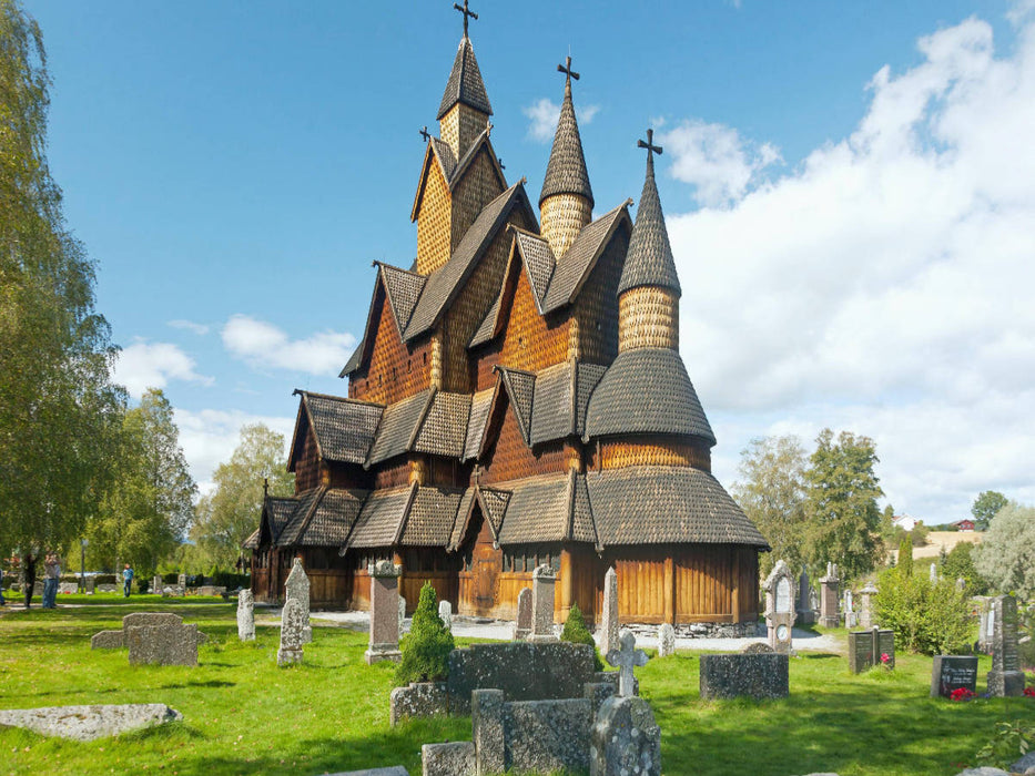 Heddal Stabkirche - CALVENDO Foto-Puzzle'