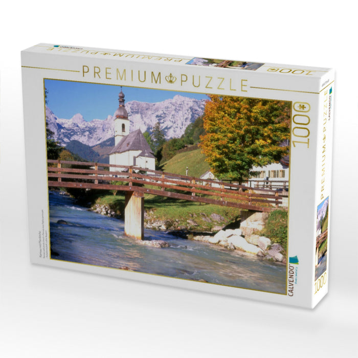 Ramsau mit Pfarrkirche - CALVENDO Foto-Puzzle'